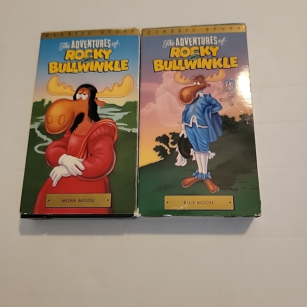The Adventures of Rocky & Bullwinkle Mona Moose And Blue Moose VHS Tapes